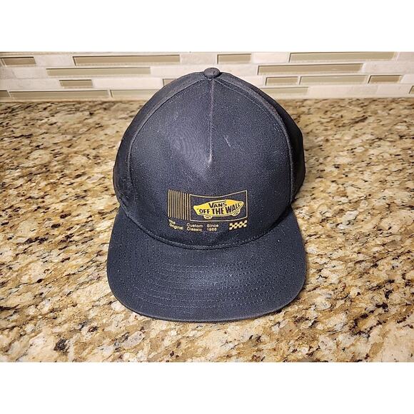 VANS OFF THE WALL HAT ADJUSTABLE SNAPBACK CAP ONE SIZE FITS BLACK - Picture 9 of 9